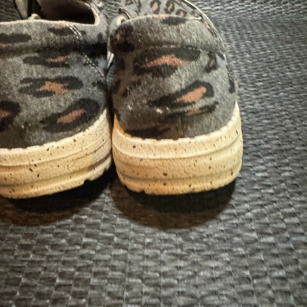 Hey Dude Leopard Print Slip-On Shoes